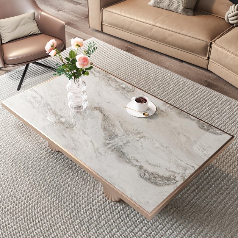 CRE8TIVE Beige Silver Marble Countertop Contact Paper 12""x354"" Glossy Liquid Marble Contact Paper for Cabinets Waterproof Self Adhesive Removable Marble Wallpaper for Kitchen Bedroom Drawers Lockers - Image 5
